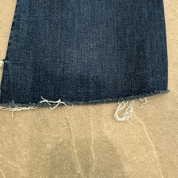 NWT MOTHER The Insider Crop Step Fray Teaming Up Size 28 dark wash high waisted - Picture 5 of 8